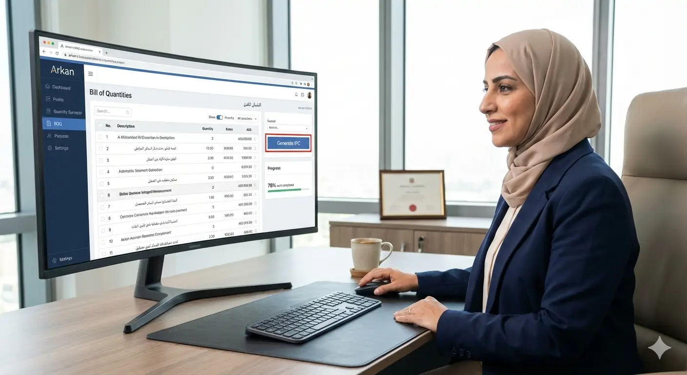 BOQ-to-payment automation showing certified items and IPC generation