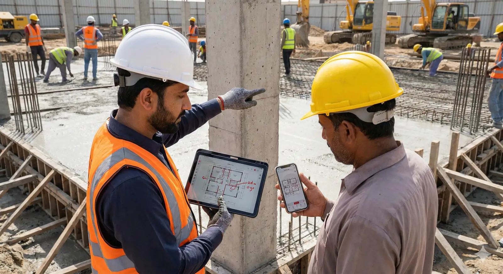 Real-time drawing collaboration with markup and smart pins