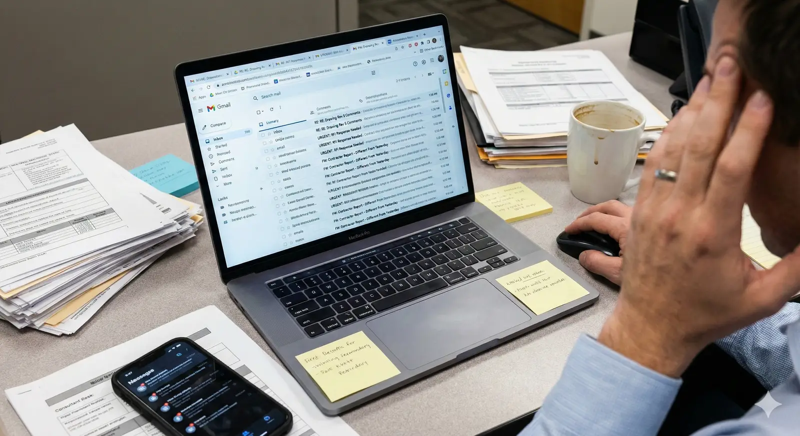 Multiple email threads and fragmented discipline reports