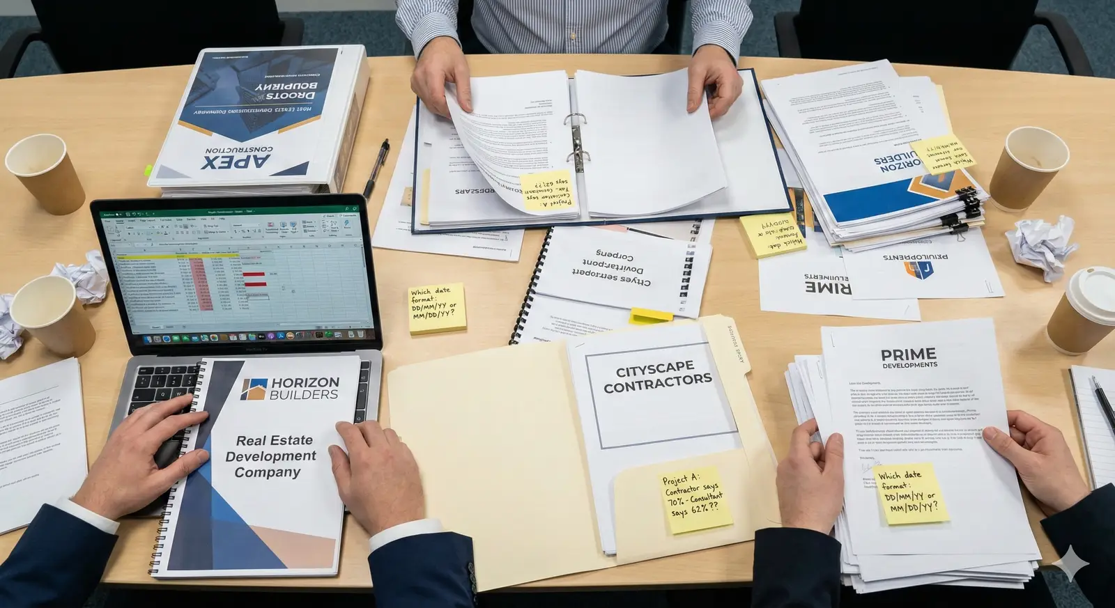 Scattered reports from multiple contractors with no unified view