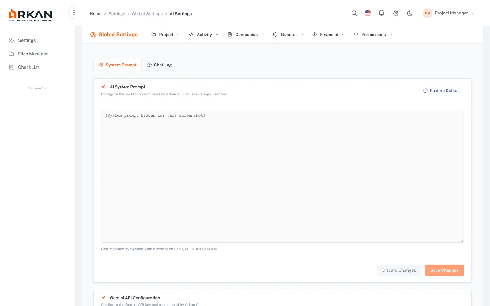 AI settings
